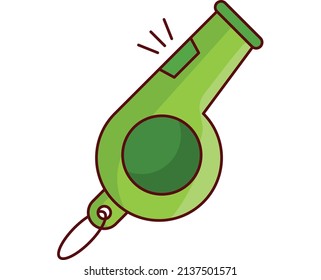 whistle Vector illustration on a transparent background. Premium quality symmbols. Vector line flat icons for concept and graphic design. 