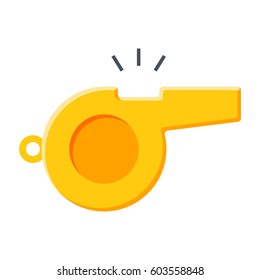 Whistle, vector illustration in trendy flat style