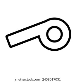 whistle Vector Line Icon Design