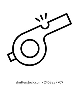 Whistle Vector Line Icon Design