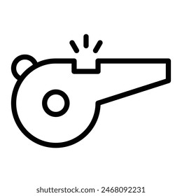 Whistle Vector Line Icon Design