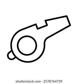 Whistle Vector Line Icon Design