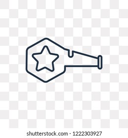 Whistle vector outline icon isolated on transparent background, high quality linear Whistle transparency concept can be used web and mobile