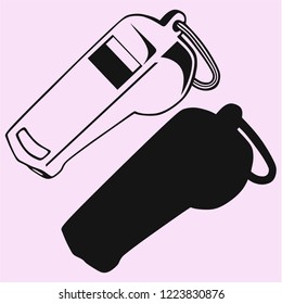 whistle vector silhouette isolated