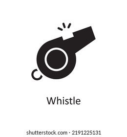 Whistle vector solid Icon Design illustration. Sports And Awards Symbol on White background EPS 10 File