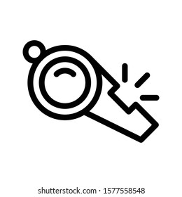 whistle vector thin line icon 