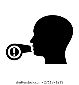 Ilustración vectorial de estilo de glifo de icono de denunciante