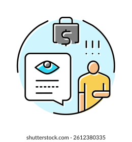 whistleblower money business cash color icon vector. whistleblower money business cash sign. isolated symbol illustration