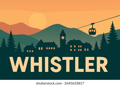 Whistler é uma estância de esqui de renome mundial que oferece esportes de inverno emocionantes e vistas pitorescas da aldeia, tornando-se um destino top para os entusiastas de inverno.