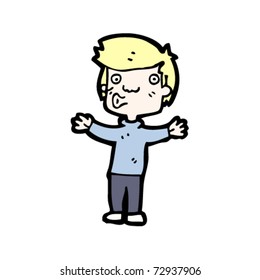 caricatura de un niño silbante