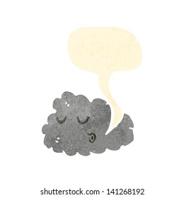 whistling cloud retro cartoon