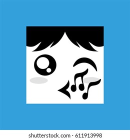 whistling face icon