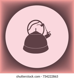 whistling kettle, vector icon