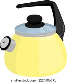 Whistling Wasserkocher, Vektorgrafik für Dekoration