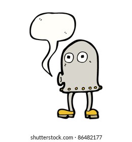 caricatura de un robot silbador