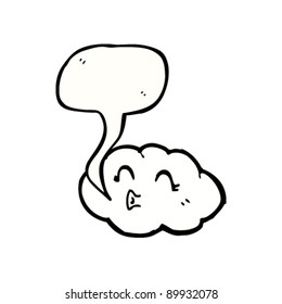 whistling white cloud cartoon character