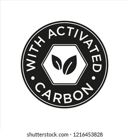 Whit Activated Carbon Icon.