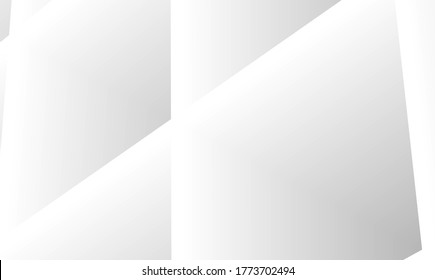 Whit and gray Geometric Gradient Shape background. 3d background design.