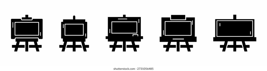 colección de Vector de icono de pizarra. Conjunto de diseños de Vector de iconos de pizarra. Vector de stock.