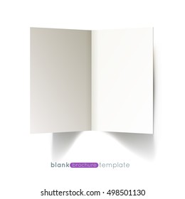 White 2 page brochure mockup template isolated for your branding and identity design. Vector Illustration EPS10