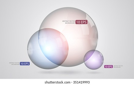 White 3D background with balls