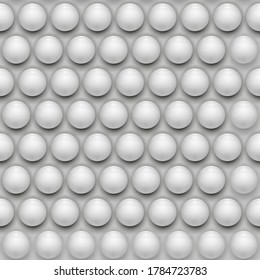 White 3d background with spheres. Seamless geometric pattern with circles.