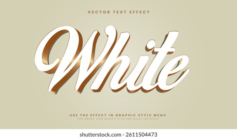 White 3D editable text effect Template Suitable for Luxury style