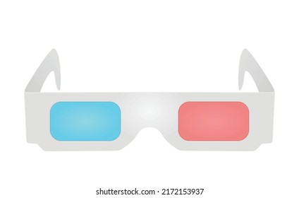 Gafas 3D blancas. ilustración vectorial