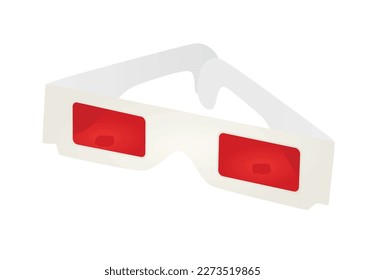 White 3D glasses. vector illustration