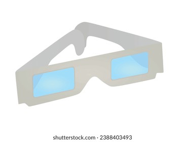 White 3D glasses. vector illustration