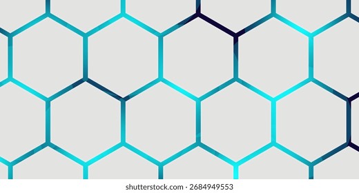 Vetor de tecnologia hexagonal 3d branco fundo abstrato