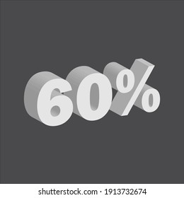 números 3D blancos, 60% de descuento