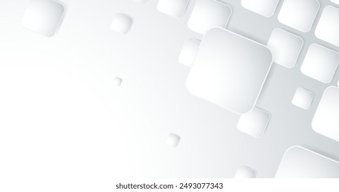 White 3d paper style wallpaper vector design in eps 10