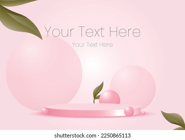 Fondo terciario blanco con flor de hibisco para presentación de productos cosméticos, revista de moda. copiar la ilustración vectorial de espacio eps10