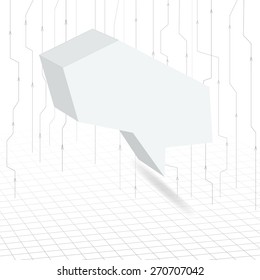 White 3d speech bubbles . Vector illustration for your busi0ness website.