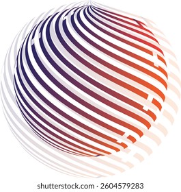 White 3D vector halftone sphere Halftone design elements Vector illustration