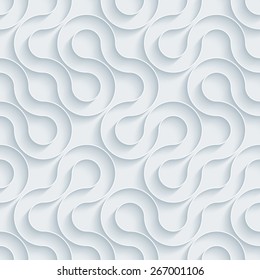White 3D wallpaper. Halftone seamless background vector EPS10.  See others in My Outline Extrude Set.