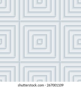 White 3D wallpaper. Halftone seamless background vector EPS10.  See others in My Outline Extrude Set.