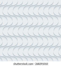 White 3D wallpaper. Halftone seamless background vector EPS10.  See others in My Outline Extrude Set.