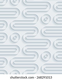 Papel pintado blanco 3D. EPS10 vectores de fondo sin costuras de semitono.  Vea otros en Mi juego de extras de contorno.
