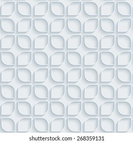 White 3D wallpaper. Halftone seamless background vector EPS10.  See others in My Outline Extrude Set.