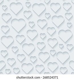 White 3D wallpaper. Halftone seamless background vector EPS10.  See others in My Outline Extrude Set.