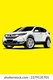 White 5 th Generation SUV Turbocharger Vector