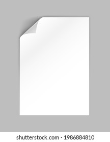 White A4 format paper sheet on a table vector mockup