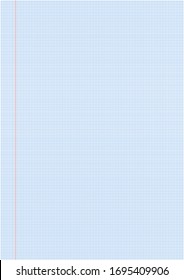 White A4 paper with blue graph lines