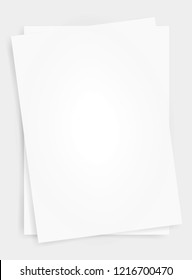 White A4 paper sheet for business background. Vector illustration.