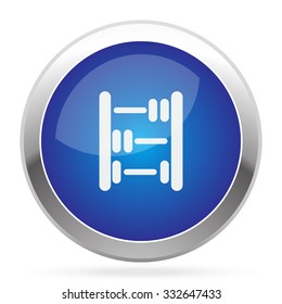 White Abacus icon on blue web app button