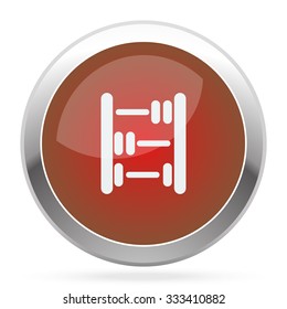 White Abacus icon on red web app button