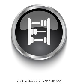 White Abacus symbol on black web button