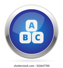 White Abc Blocks icon on blue web app button
